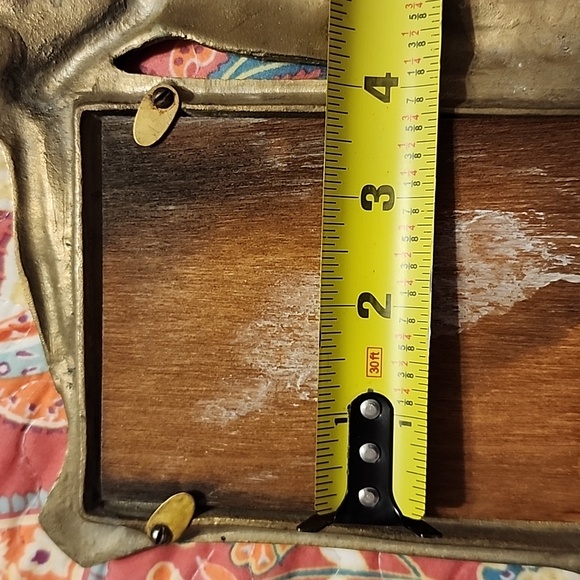 Vintage Art Nouveau Brass Picture Frame, Woman Holding Frame - Picture 8 of 10